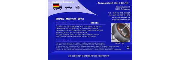 PKW Montagepaste Montage Wax WEISS