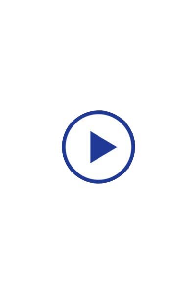 Das Bild zeigt ein einfaches blaues Play-Symbol in einem Kreis auf weißem Hintergrund, das auf das Starten eines Videos hinweist.