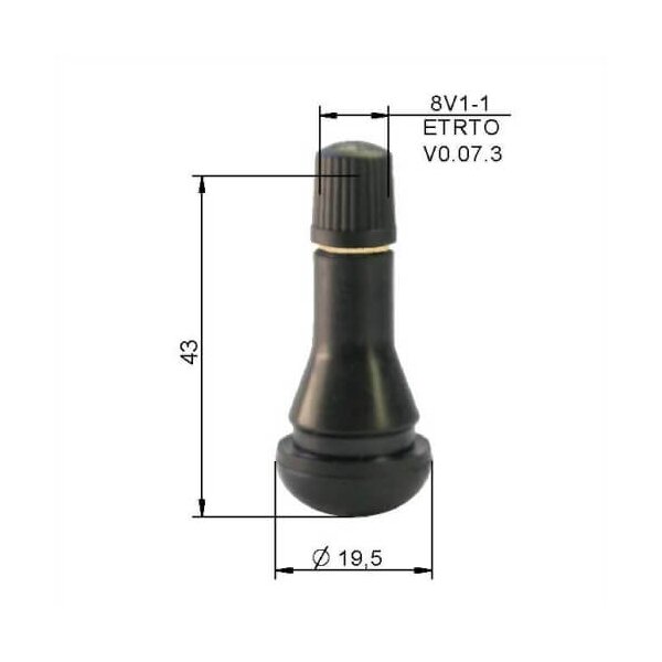 TR414 Ventil Gummi-Ventile Reifenventil Mittel Snap-in Schlauchlos Ve Pkw 1