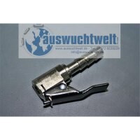 Das Bild zeigt ein Metallventil mit Hebelmechanik, das...