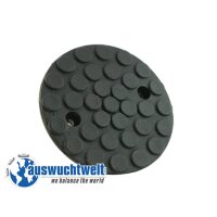 Das Bild zeigt eine runde, schwarze Kunststoff- oder...