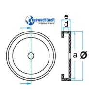 Gummiteller Hebebühnen 120mm mit Metallplatte,...