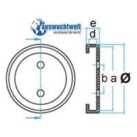 Gummiteller Hebebühnen 120mm mit Metallplatte, Maha