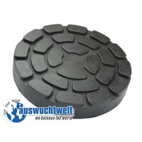 Das Bild zeigt eine runde, schwarze Gummiaufsatzscheibe...