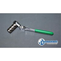 Das Bild zeigt einen kurzen Metallgriff mit einem...