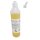 Das Bild zeigt eine gelbliche Flüssigkeit in einer transparenten Kunststoffflasche mit weißem, spitzem Dosierdeckel. Auf der Flasche befindet sich ein weißes Etikett mit Text und einem kleinen Bild einer Frau auf einem Motorroller. Die Aufschrift auf dem Etikett lautet: TECHMOL Bohr und Lufthammeröl Schmieröl für Druckluftwerkzeuge. Neben der Flasche ist ein einzelner geöffneter Klappdeckel abgebildet.