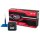 Das Bild zeigt eine rechteckige Verpackung mit der Aufschrift „TECH The Repair Experts UL10 CAT NO. 291UL 10 REINFORCED REPAIR UNITS FOR BIAS AND RADIAL TIRES 10mm x 3/8. Vor der Verpackung stehen eine einzelne Reparatureinheit mit einer blauen quadratischen Basis und einem schwarzen, spitzen Stift nach oben sowie eine kleinere, quadratische Dose mit ähnlicher Beschriftung wie auf der Verpackung. Das Design ist hauptsächlich in Rot, Schwarz und Weiß gehalten.