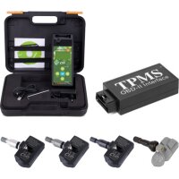 Das Bild zeigt ein Reifendruck-Kontrollsystem (TPMS) Set....