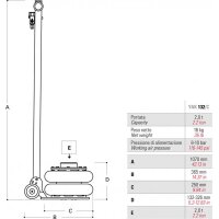 YAK 132/C Pneumatischer 2t Heber 2 Stufen Mobil mit...