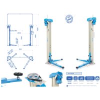 Das Bild zeigt eine zweisäulige Hebebühne...