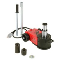 Das Bild zeigt einen hydraulischen Wagenheber mit einem...