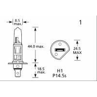 Lampe H1 12V 55W von Osram 10 Stück