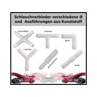 Das Bild zeigt verschiedene Schlauchverbinder aus...