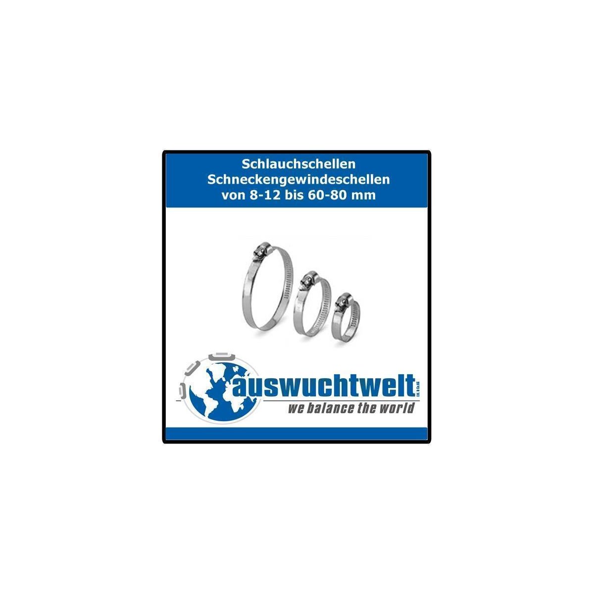 100 Stück Schlauchschellen Set – 10 Größen Von 5–14 Mm, Doppeldraht, Für Kraftstoffleitung & Mehr