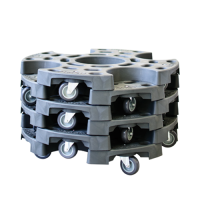 Ahcon Wheel Trolley Rädertrolley Radtransportsystem für 4 Kompletträder oder 8 Reifen