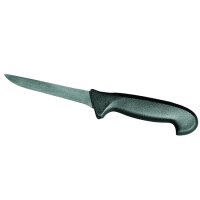 Das Bild zeigt ein Messer mit einer schmalen, spitz...