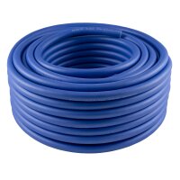 Auf dem Bild ist ein langes, flexibles, blaues...