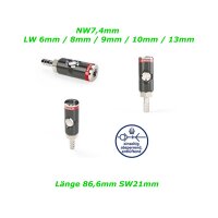 NW7,4mm LW 6mm / 8mm / 9mm / 10mm / 13mm Länge...
