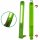 Das Bild zeigt eine schlanke, grüne LED-Arbeitsleuchte mit einer länglichen Leuchtfläche, einem Ein-/Ausschalter und einer strukturierten Griffoberfläche. Links oben ist ein gelbes Quadrat mit der schwarzen Aufschrift „300 Lm“. Die Leuchte ist einmal von vorne und einmal seitlich abgebildet.