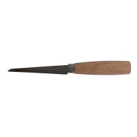 Das Bild zeigt ein Messer mit einer schmalen, spitz...