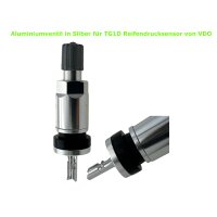 Das Bild zeigt ein silbernes Aluminiumventil für den...