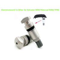 Aluminiumventil in Silber für Schrader BMW Motorrad...