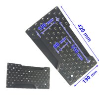 Das Bild zeigt zwei schwarze, rechteckige Platten mit...