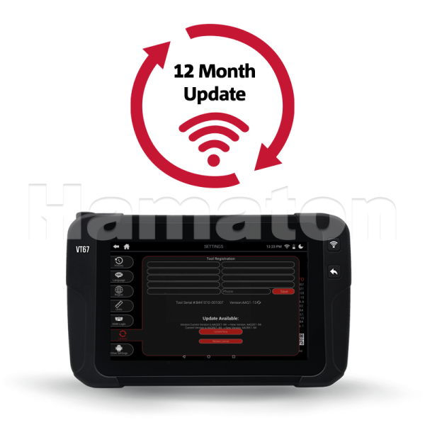 ATEQ VT67 Software-Update 1-Jahr Zertifikat Lizenz Software Updates für Ateq Gerät