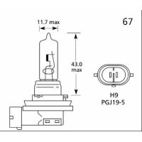 Lampe H9 12V 65W Osram