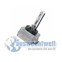 Das Bild zeigt eine rechteckige, silberfarbene Autolampe...