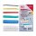 Das Bild zeigt eine Verpackung mit der Aufschrift „BGS Werkzeuge 100x Schrumpf-Schlauch-Sortiment“ sowie „Heat Shrink Tubing Set“. Links sind verschiedene Schrumpfschläuche in den Farben Schwarz, Gelb, Rot, Grün, Blau und Weiß in unterschiedlichen Größen senkrecht angeordnet. Rechts auf der Verpackung sind Hinweise zu Einsatzbereichen, wie Hobby, Werkstatt und KFZ, sowie maximale Temperatur (125 Grad Celsius) und maximale Spannung (600 Volt) angegeben. Eine gelbe Heißluftpistole ist abgebildet. Darunter steht das Wort „farbig“ in deutschen und englischen Buchstaben. Am unteren Rand ist ein Barcode mit Artikelnummer zu sehen.