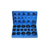 Das Bild zeigt eine aufgeklappte blaue Kunststoffbox mit...