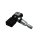 Das Bild zeigt einen Reifendrucksensor in roter Farbe mit einem silbernen Metallventil. Auf dem Sensor befindet sich ein Aufkleber mit der Aufschrift „SENSOR SP102 ID: C082BCC0 169845“. Im unteren Bereich des Bildes ist das Logo „auswuchtwelt“ mit dem Slogan „we balance the world“ abgebildet.