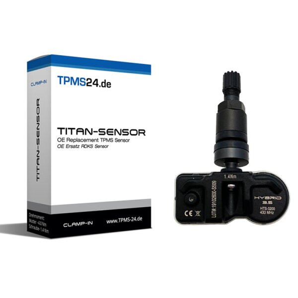 Reifendrucksensor mit Alu Ventil Anthrazit / Graphit