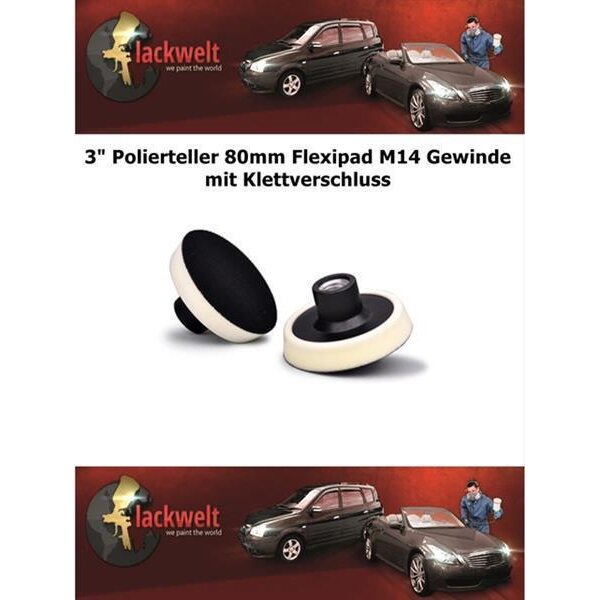 3" Polierteller 80mm Flexipad M14 Klett